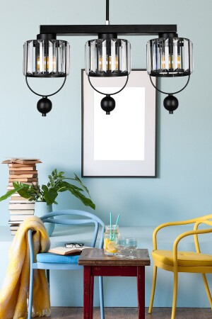 Gallon 3. Luxury Crystal Black Row Chandelier BEG1028BEG02-1 - Begüsa