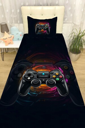 Gamer Gamer 4 Patterned Bedspread and Pillowcase - Evpanya