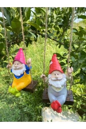 Garden Balcony Ornament Dwarf 2-Piece Rocking Rich Content - Rich Content