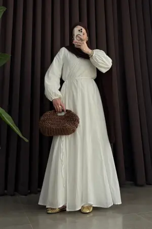 Garden Premium Cotton Voile Dress White - Nuuwears