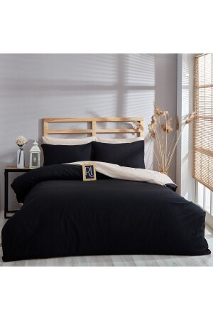 Garngefärbtes Bio-Bettbezug-Set für Doppelbett (ohne Laken), gestreift, ohne Laken-Set - Ricco Lifes
