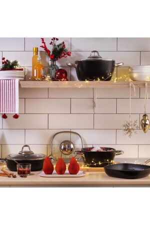 Gastronomy Master Y. y. Cookware Set - Ind-7 Piece-black - Schafer