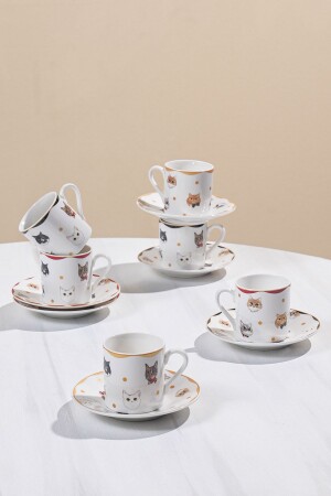 Gato Coffee Cup Set for 6 People 80 ml - Karaca