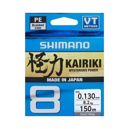 Geflochtene Schnur Shimano Kairiki 8 150m, grau, 0,160 mm/10,3 kg - Shimano