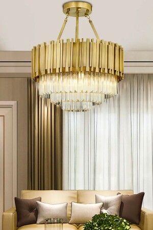 Gefräster 60'-Wohnzimmer-Kronleuchter aus antikem Kristall, Stein, modernes Design, Kristall, 3149-12-FR - Apliqa