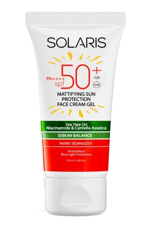 Gel-Sonnenschutz mit mattem Finish für fettige Hauttypen LSF 50 50 ml 8683052300650 - SOLARIS