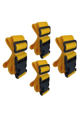 Gelber Sicherheitsgurt für Gepäck, Koffer, 4 Stück, Breite 4 cm, PRA-8940166-7223 - BALP