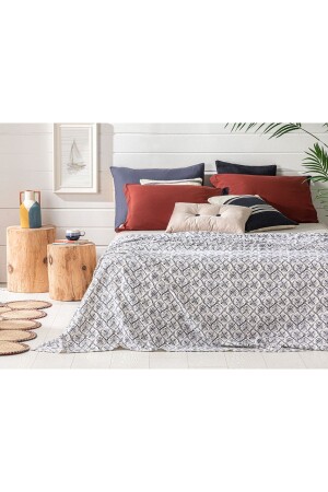 Gem Roses Bedrucktes Einzelpiqué 150x220 cm Indigo - English Home