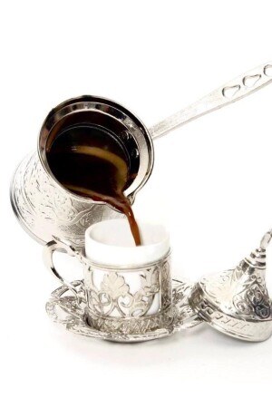 Gemusterte Kaffeekanne aus Gusseisen für 4 Personen – kompatibel mit Magnetöfen 86969619224448 - ayvalı metal
