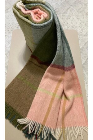 Gençev Home && 100% Pure Wool Scotch Blanket King Size Wool Blanket - 100% Pure Wool - Wool GH278 - Selin