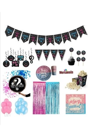 Gender Reveal Party Luxury Set for 8 People - Cavaş Sun Hat