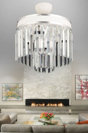 Generation 4 Pieces 2 Tiers White Chrome Gilded Crystal 30 Luxury Living Room Chandelier TYC00411585788 - KUZEY AYDINLATMA