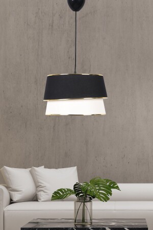 Genial Single Pendant Lamp Black White Mdrn-45 SH227 - hmydesign