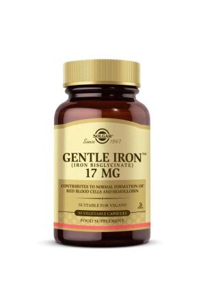 Gentle Iron 17 Mg 90 Capsules - Solgar