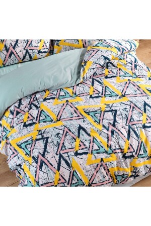 Geometric Double-Sided Multi-Color Double Duvet Cover Set with Sheets Nalls2023Geo - Nalls Home