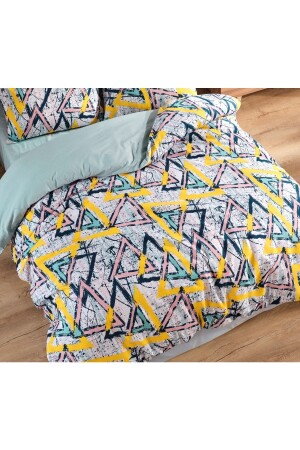 Geometric Double-Sided Multi-Colored Single Duvet Cover Set with Sheets NallsGeo2023tk - Nalls Home