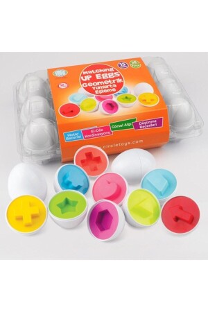 Geometric Egg Matching 15 Pack Z0K9681234567 - Circle Toys