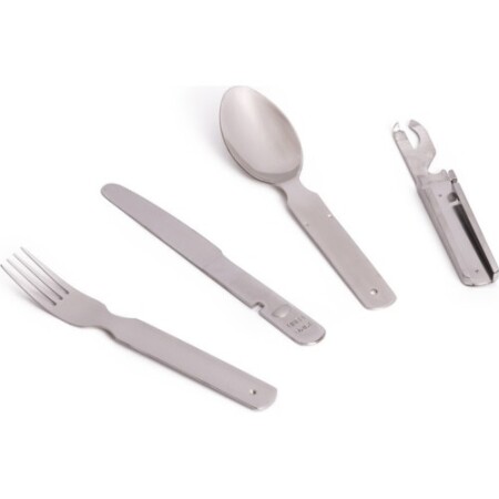 GER. TSR 4-PC S/STEEL EATING UTENS. - MIL-TEC