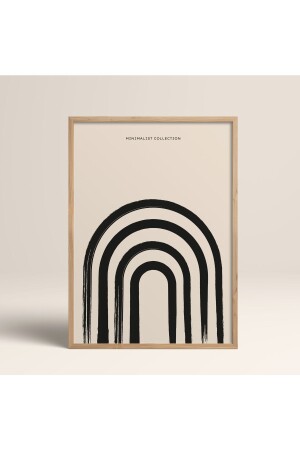 Gerahmte Boho-Bohemian-lineare lineare moderne abstrakte Kunstmalerei - Homepack