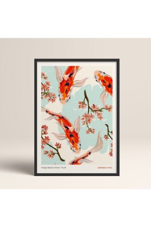 Gerahmtes Nanbara-Sakujiro-Gemälde im japanischen Stil, 30 x 40 cm, 40 x 60 cm, 50 x 70 cm, Schwarz, Weiß, Holz, Jpn075 - Homepack