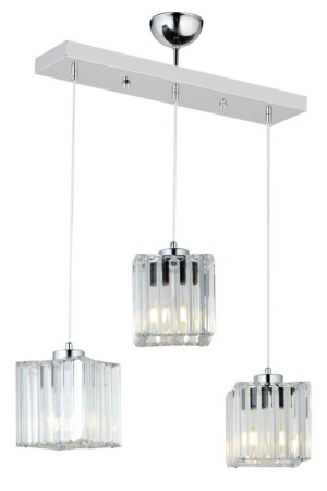 Geranium 3-Piece Chrome Crystal Stone K-01 Chandelier 160504001137 - İstanbul Avize