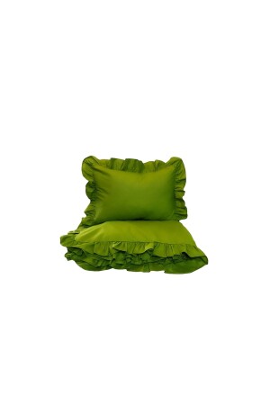 Gerüschtes Bettbezug-Set Sweet Green Baby rffld001 - MundoLindo