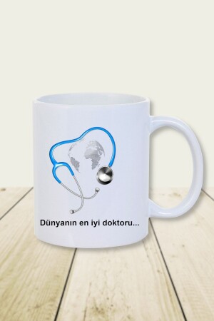 Geschenktasse und -becher, entworfen vom besten Arzt der Welt, speziell für den Tag der Medizin am 14. März - Burak Baskı Tasarım