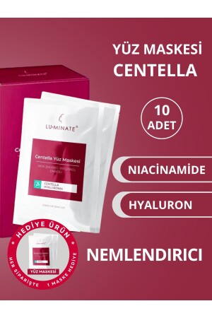 Gesichtsmaske 10 Sachet Centella Hyaluronsäure Beruhigende Feuchtigkeitspflegemaske 30 ml LT00023 - Luminate