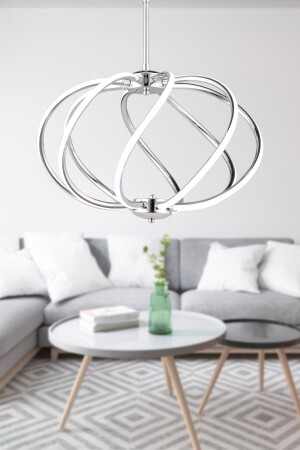 Gestel Chrome Pendant Lamp 88 Watt Pendant Lamp with LED Modern Kitchen Bathroom Led Living Room Pendant Lamp Chandelier 11305-01-CH - Apliqa