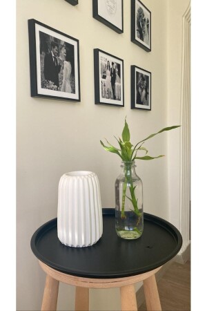 gestreifte Vase, dekorative Vase, skandinavische Vase, Pampasvase - Rç Dekor