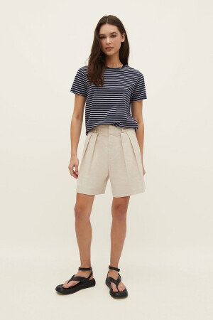 Gestreiftes Kurzarm-T-Shirt - Stradivarius