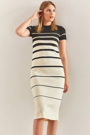 Gestreiftes Strickkleid für Damen 20235084 - Bianco Lucci