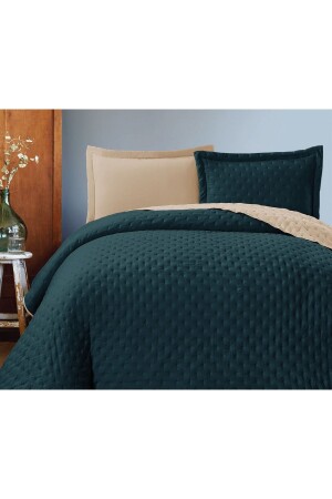 Gewaschenes, weiches, zweifarbiges Tagesdecken-Set für King-Size-Betten * Tagesdecke 260 x 240 cm - Gençev Home Collections