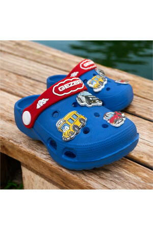Gezer Car Decorated Boys' Crossbody Slippers Sandals. Garden, Beach, Pool Daily Wear Boys' Slippers. - Gezer