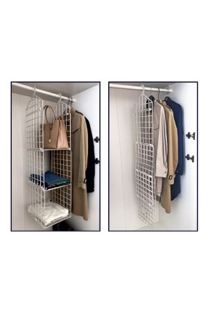 Ghita White Plastic Shelf Organizer Inside Cabinet Organizer - Lerato