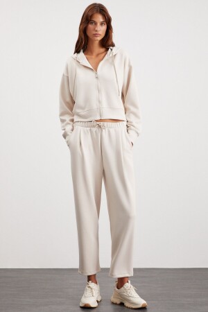 Gıada Women's Vanilla Sweatpants with Elastic Waist and Side Pockets - Grimelange