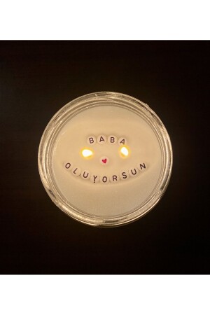 Gift Candle with Secret Message - Baby Good News - Pregnancy News - You Are Becoming a Father - Şeyma Temel