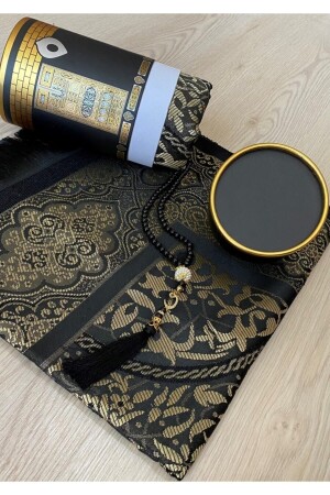 Gift Dowry Box Kaaba Patterned Prayer Rug Prayer Beads Set - Ayhanhome