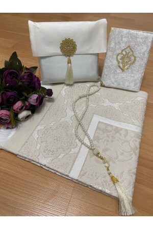 Gift Dowry Set of 4 Prayer Rugs with Slub Bag - Ayhanhome