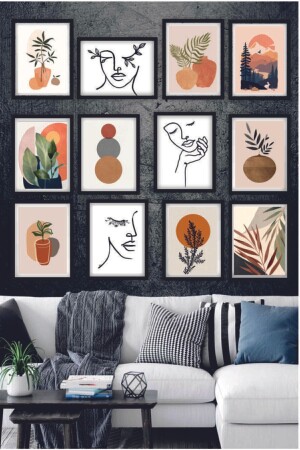 Gift Home Decoration - Living Room - Office - Wall Paintings Bedroom MDF Painting Set 12 Pieces Decorated - Fi Design