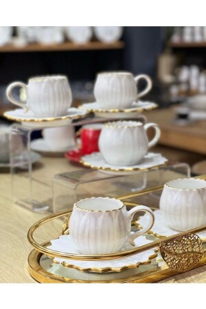 Gilded 6-person Daisy Cup Set AB3366 - ariana sytle
