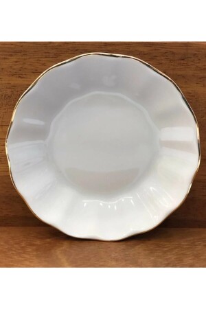 Gilded Porcelain Tea Plate, 12 pieces, 12 pieces, mother-of-pearl tea plates - Porland