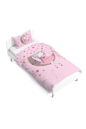 Girl Sitting on the Moon Double Sided Digital Printed Single Duvet Cover Set | - Pusula Home