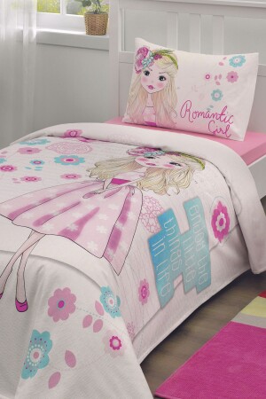Girl's Gray Single Pique Set SINGLE ROMONTİC GIRL - Özdilek