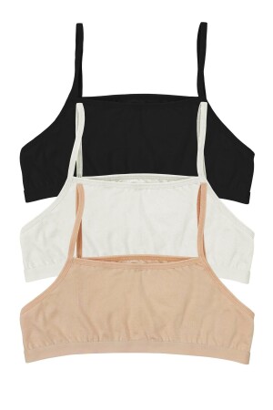 Girl's Padless Organic Cotton Half Undershirt 3-Piece Training Bra - Sensu