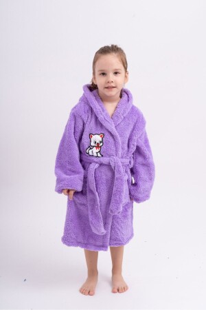 Girls Young Welsoft Plush Fleece Dressing Gown - Sweets Collection