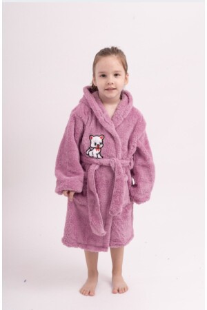 Girls Young Welsoft Plush Fleece Dressing Gown - Sweets Collection