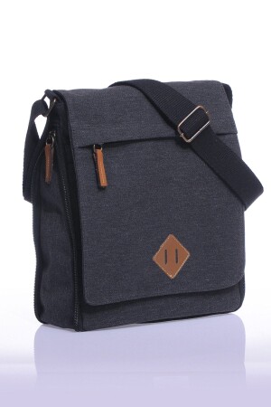 Gk14 Canvas Postman Vertical Crossbody Bag Black 20UBYH0020 - By Hakan