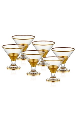 Glam 6-Piece 185 Cc Gold Glass Ice Cream Bowl Glm0027 GLM0027 - The Mia