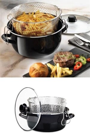 Glasdeckel Wurst Kartoffel Zucchini Aubergine Edelstahl Bratpfanne Emaille Topf LGY-EMAIL - LaGabya